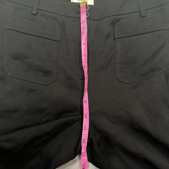 [US8]Anthropologie Elevenses Elegant Black Linen Blend Flared WMN Jumpsuit Pants - Picture 6 of 8